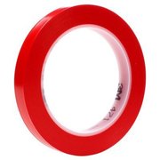 3M Vinyl Tape 471 Red, 1/4 In X 36 Yd 5.2 Mil 70006033271